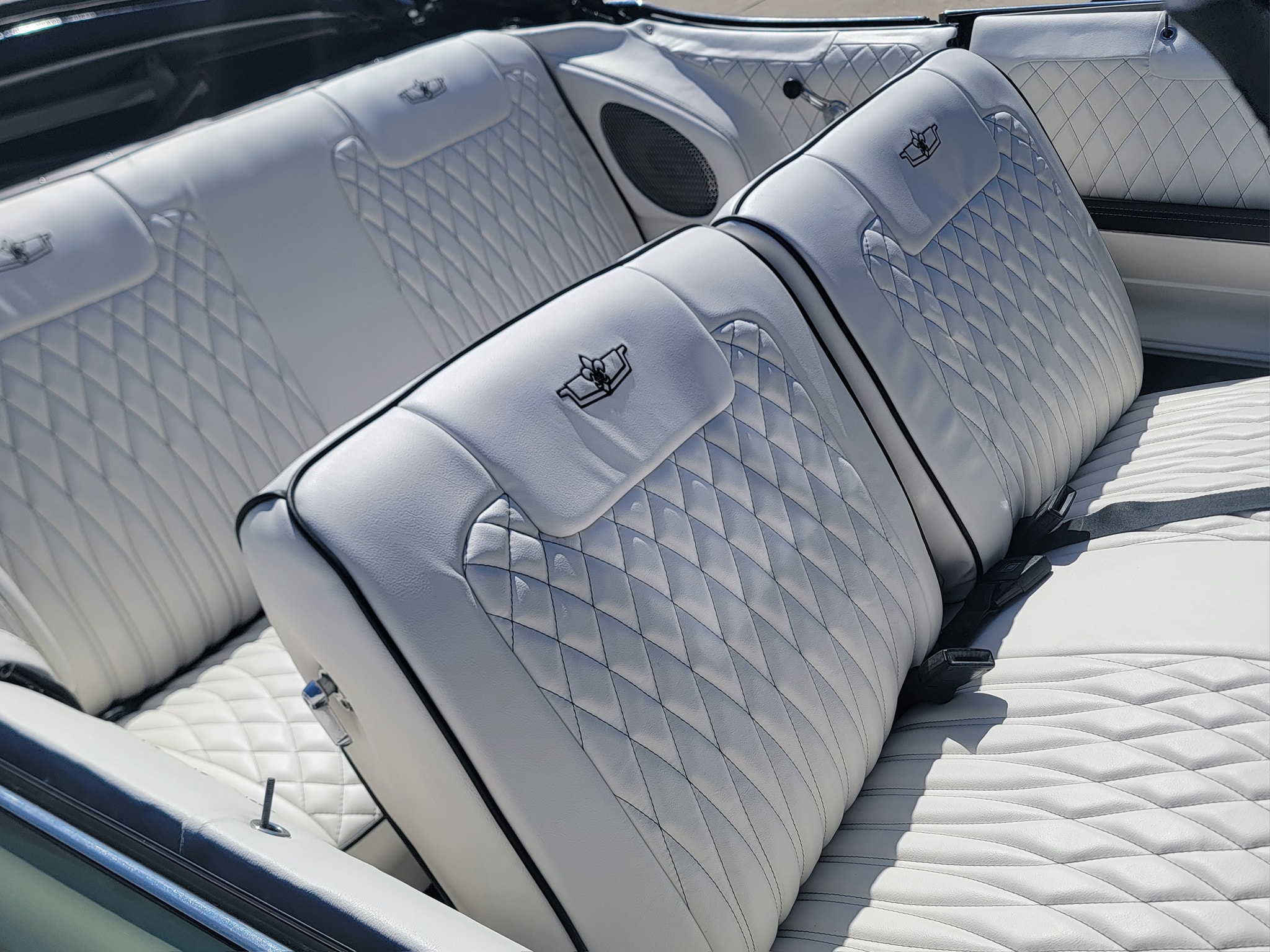 Caprice custom white quilted seats